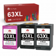 63 XL Black Color Ink Cartridge for HP OfficeJet 3830 4650 4652 5222 5258 5255