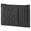 Coach Midnight Signature Leather Zip Card Case 32035 MID