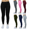 Womens Fleece & French Terry Jogger Sweatpants Slim-Fit Lounge Gym Sports Yoga