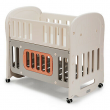 6-in-1 Baby Bed Crib w/ 2" Mattress & Space Storage Convertible Toddler Playard