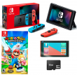 NEW Nintendo Switch Bundle Mario Rabbids Kingdom Battle Joy Cons + 16GB + MORE