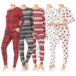 Womens Pajama Set Holiday Set Fleece Lined Christmas 2 Piece Top and Bottom Set