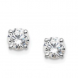 AGS Certified 1/3ct tw REAL Diamond Stud Earrings in 14K Gold