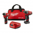 Milwaukee 2598-22 M12 FUEL 2-Tool Hammer Drill & Hex Impact Driver Kit - NEW !!!