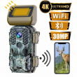 Solar Trail Camera 4K 30MP WiFi Bluetooth Game Hunting Cam PIR Night Vision US