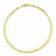10K Authentic Yellow Gold 2.5mm Genuine Womens Cuban Curb Link Chain Bracelet 7"