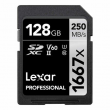 Lexar Pro 1667x 128GB SDXC UHS-II Memory Card, 250MB/s Read, 120MB/s Write