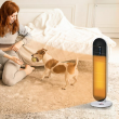 Ceramic Element Space Heater Tower Fan w/ 45° Oscillation & Remote Control Timer