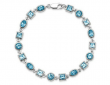 7.75 Carat (ctw) Blue Topaz Geometric Bracelet Sterling Silver