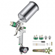 HVLP Gravity Feed Spray Gun with 1.4/1.7/2.5mm Nozzles for Auto Paint Car Primer