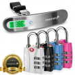 4x TSA Approve Combination Travel Luggage Suitcase Bag Lock Hanging Scale Weight
