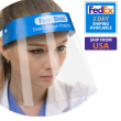 Safety Full Face Shield Clear Guard Protector Anti-Fog Mask w/Elastic Head Band