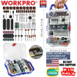WORKPRO 208PCS Dremel Rotary Tool Accessories Kit Grinding Sanding Polishing Set