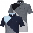 JDX Golf Men's Shortsleeve Slanted Color Pattern Polo Shirt, NEW